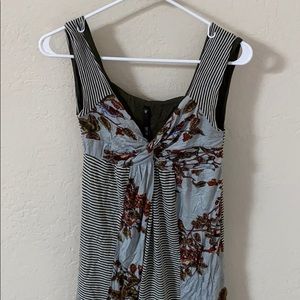 Floral striped mini dress